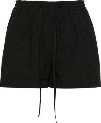 Matteau mid-rise organic cotton shorts - women - Organic Cotton - 4 - Black