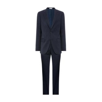 Boglioli Single Breasted Suits, male, Blue, Size: 2XL Pinstripe Wool Suit