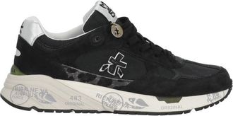 Premiata Black White Mased 8114 Suede Sneakers