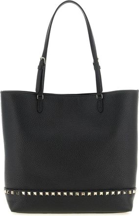 Valentino Garavani Rockstud Medium Tote - Dames - Shoppers - Zwart - ONE Size - Leer - Tassen