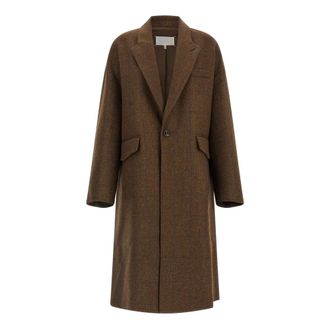 Maison Margiela Dames, Mantels, Bruin, Maat: 3XS Wol