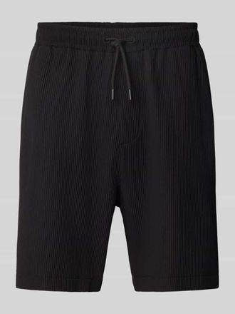Review Shorts mit Strukturmuster in Black, Gr&ouml;&szlig;e L