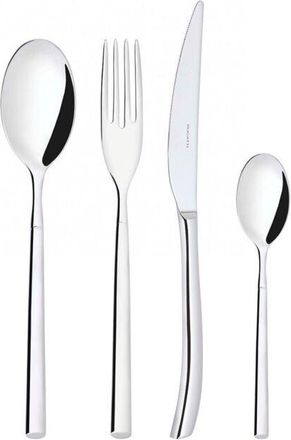 Bugatti Set posate 24 pezzi in scatola regalo con finestra Portofino Acciaio Lucido Bugatti