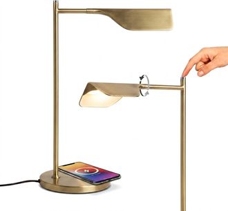 Brightech Leaf Brass LED Table Lamp