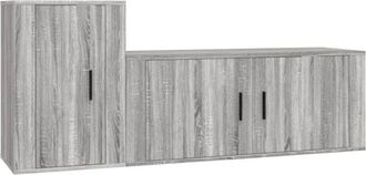 vidaXL Vidaxl - 2 Piece tv Cabinet Set Grey Sonoma Engineered Wood