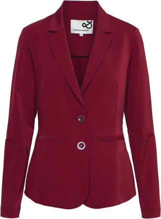 &Co Woman Phileine Travel Blazer - Dames - Blazers - Rood - XS - Leer - Jassen