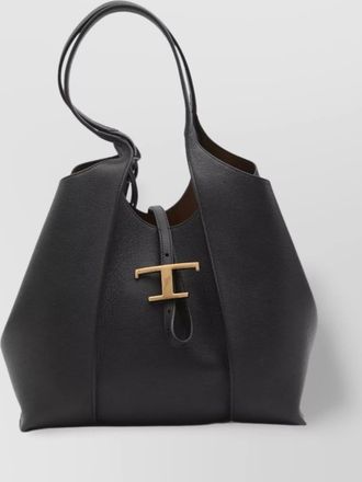 Tod's small grained leather shopping tote