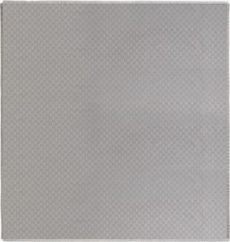 Gucci Womens Gg Motif Wool And Cotton Shawl Gray Scarf Scarfs