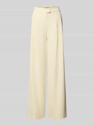 Christian Berg Cocktail Wide Leg Stoffhose mit Raffungen in Hellgelb, Gr&ouml;&szlig;e 32