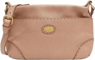 Fendi Pre-owned Cross Body Bags, female, Pink, Size: ONE SIZE Pre-owned Leather Cross Body Bag