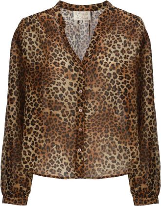 Saint Barth Overhemden, Dames, Bruin, M, Katoen, Liona Shirt