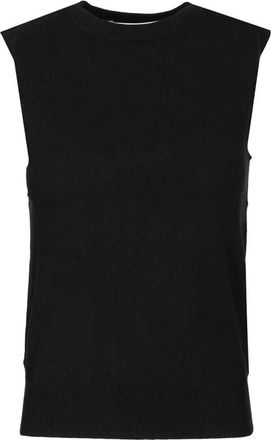 arch4 Alessandra Cashmere Top - Dames - Cashmere truien - Zwart - XS - Leer - Truien & Vesten