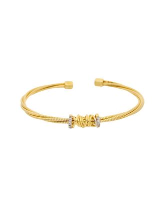 Meshmerise 18K Plated 0.10 Ct. Tw. Diamond Bangle Bracelet