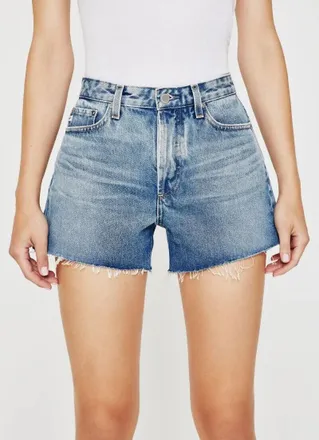 AG - Adriano Goldschmied Alexxis Short Women Blue Denim Raw Hem Bermuda JDM1056