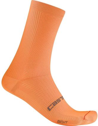 Castelli Mens Espresso 18 Sock, Moisture Wicking Performance Cycling Apparel Sock for Road & Gravel Biking