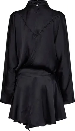 Isabel Marant Womens Mini Dress Neline Satin Black Viscose