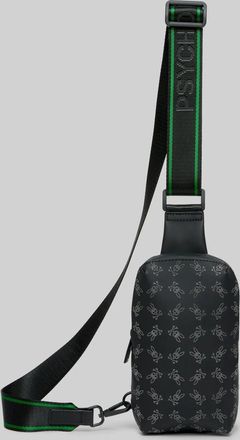 Psycho Bunny Mens Rubberized Crossbody 001 BLACK / O/S