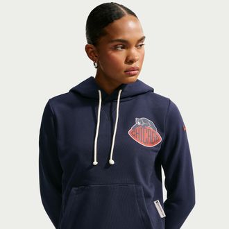Nike Chicago Bears Rivalries Collection Sideline Nike Womens Dri-FIT NFL Pullover Hoodie in Blue | 03C341L7Q-UU4
