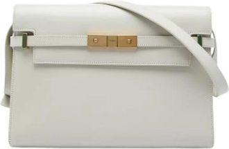 Saint Laurent Pre-owned Manhattan Shoulder Bag - Dames - Vintage Schoudertas - Wit - ONE Size - Leer - Vintage