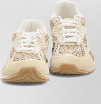 Bottega Veneta orbit mesh suede low top sneakers