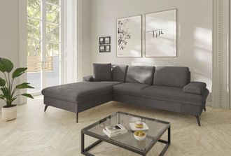 Sit&more Ecksofa »Morris Jubi L-Form, B: 247 cm« mit Armteilfunktion & 1 Zierkissen, optional Bettfunktion