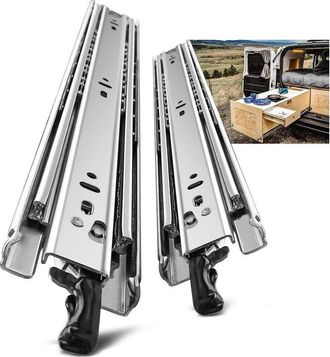 OEM Gu&iacute;as Para Cajones De Alta Resistencia, Capacidad De Carga De Hasta 68 Kg, Con Bloqueo, Extensi&oacute;n De 300, 350, 400, 450, 500, 550, 600, 650, 700, 750,