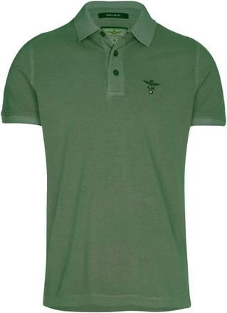 Aeronautica Piqu&eacute; Polo - Heren - Polos - Groen - L - Katoen - Tops