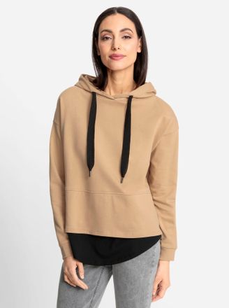 Heine Sweatshirt HEINE, Damen, Gr. 36, braun (camel), 100% Baumwolle, unifarben, Sweatshirts Sweatshirt