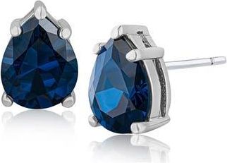 Kenneth Jay Lane Pear Cut Cubic Zirconia Stud Earrings in Blue/Silver at Nordstrom Rack