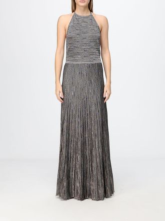 Missoni Pleated Lurex Halter-Neck Long Evening Gown