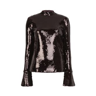 Dante6 Paige Sequins Top - Dames - Blouses & Shirts - Rood - Maat: XS