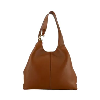 Coccinelle Curved Shopper Bag with Removable Pockets - female - Coccinelle - Shoulder Bags - Brown - ONE SIZE - Bags