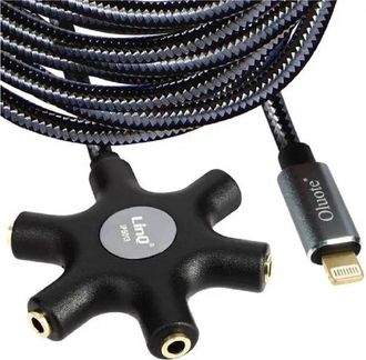 Trade Shop Trade Shop - Audio Da Lightning A 5x Jack Femmina Adattatore 5 In 1 Da 10 Metri Ip50100