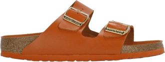 Birkenstock Orange Arizona Buckle Leather Sandals