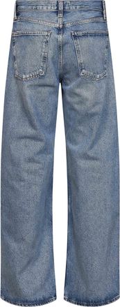 A Gold E Womens Jeans Arc Criss Cross Light Blue Regenerated Cotton