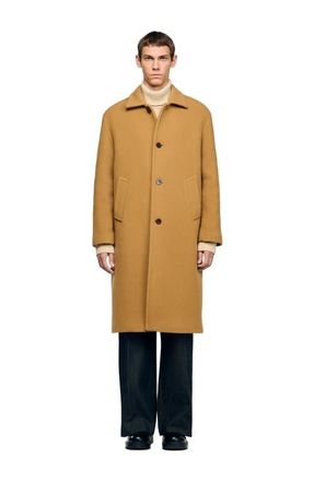 Sandro Wool and cashmere coat in Camel at Nordstrom, Size Xx-Large