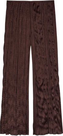 Staud Nami Pliss&eacute; Trousers - Brown - XL (UK16 / XL)