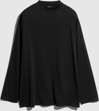 Gucci Cotton Silk T-shirt With Embroidery, Size M, Black
