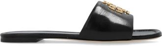 Tory Burch Eleanor Slippers - Dames - Sandalen - Zwart - 35 1/2 EU - Leer - Schoenen