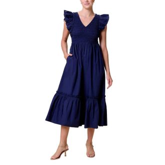 Cleobella Gladys Ankle Dress In Peacoat
