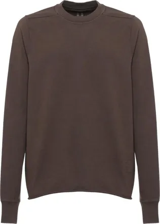 Rick Owens Heren, Sweatshirts & Hoodies, Bruin, Maat: S Katoen