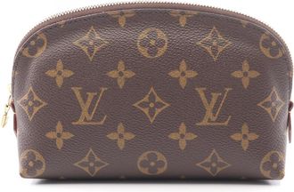 Louis Vuitton Brown Leather Pvc Pochette Pouch (Pre-Owned)
