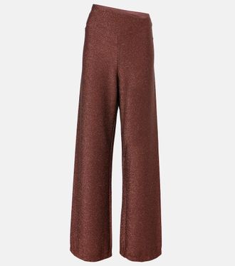 Johanna Ortiz Lame high-rise wide-leg pants