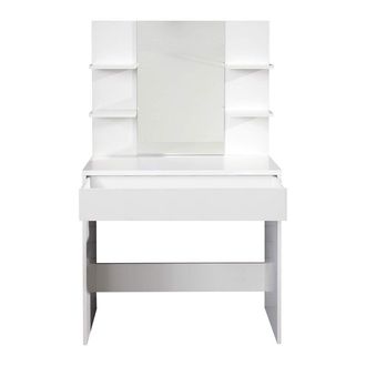 Calicosy Tocador con 4 estantes, 1 caj&oacute;n grande y 1 espejo l85 cm - Blanco