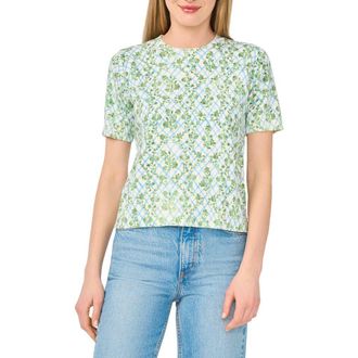 CeCe by Cynthia Steffe Crewneck Short Sleeve Sweater in Antique White at Nordstrom Rack, Size X-Small