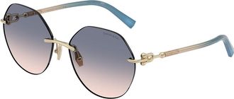 Tiffany & Co. TF3123 619116 Womens Sunglasses Gold Size 58