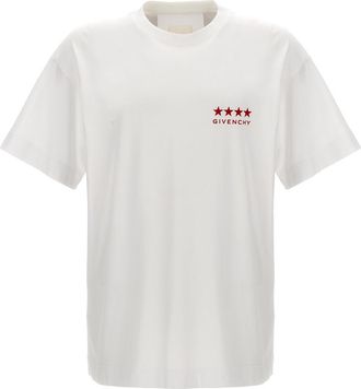 Givenchy White Logo Print T-shirt