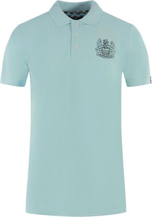 Aquascutum Branded Sleeve Light Blue Polo Shirt