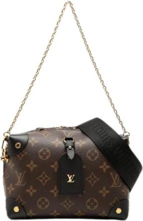 Louis Vuitton Pre-owned Petite Malle Souple - Dames - Vintage Handtas - Bruin - ONE Size - Leer - Vintage