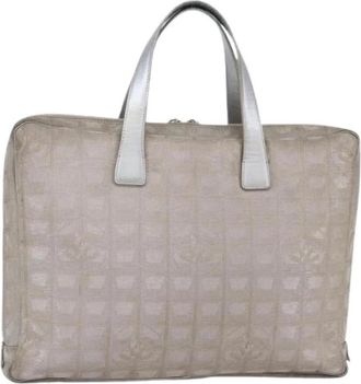Chanel Pre-owned Nylon Tote Bag - Dames - Vintage Shopper - Grijs - ONE Size - Nylon - Vintage